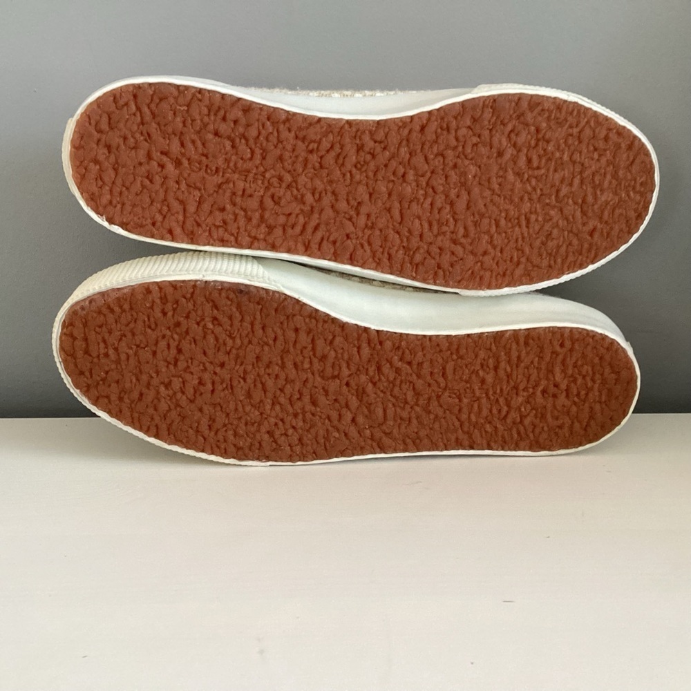 White Superga Platform Sneakers White & Gold 6 NWOT - Picture 6 of 7